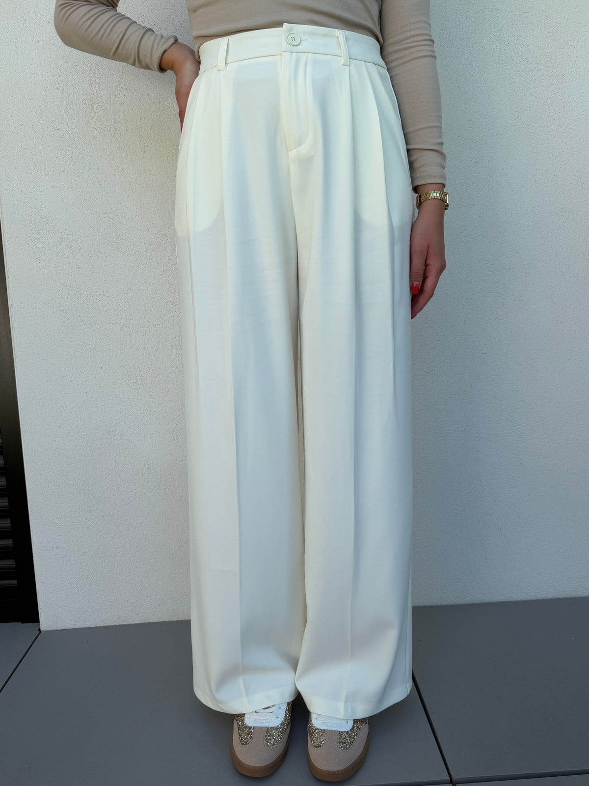 PANTALON DE TAILLEUR | EMIE ÉCRU
