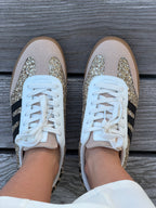 BASKETS | LÉOPARD BEIGE ET DORÉ
