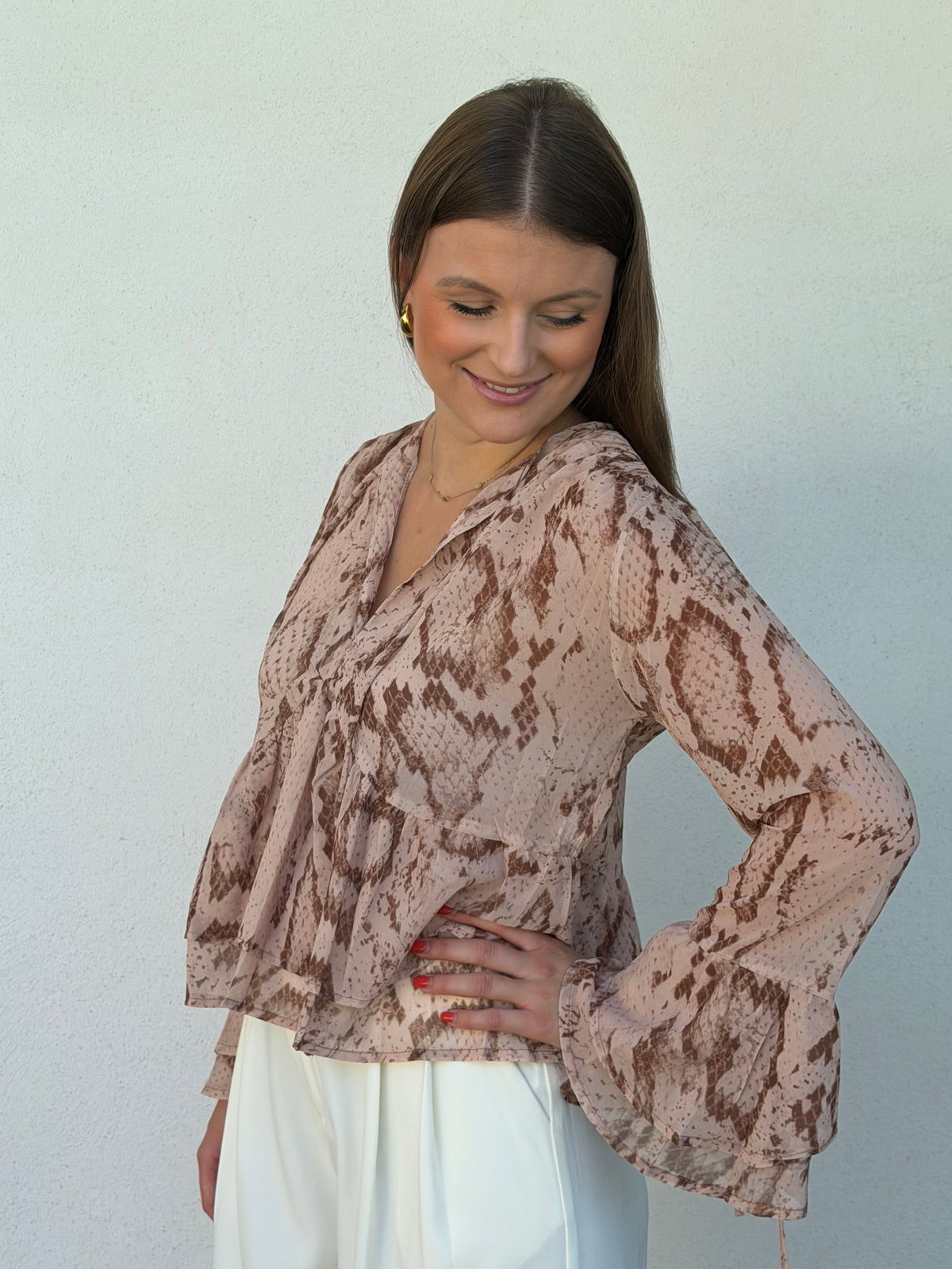 BLOUSE | PYTHON BRUN