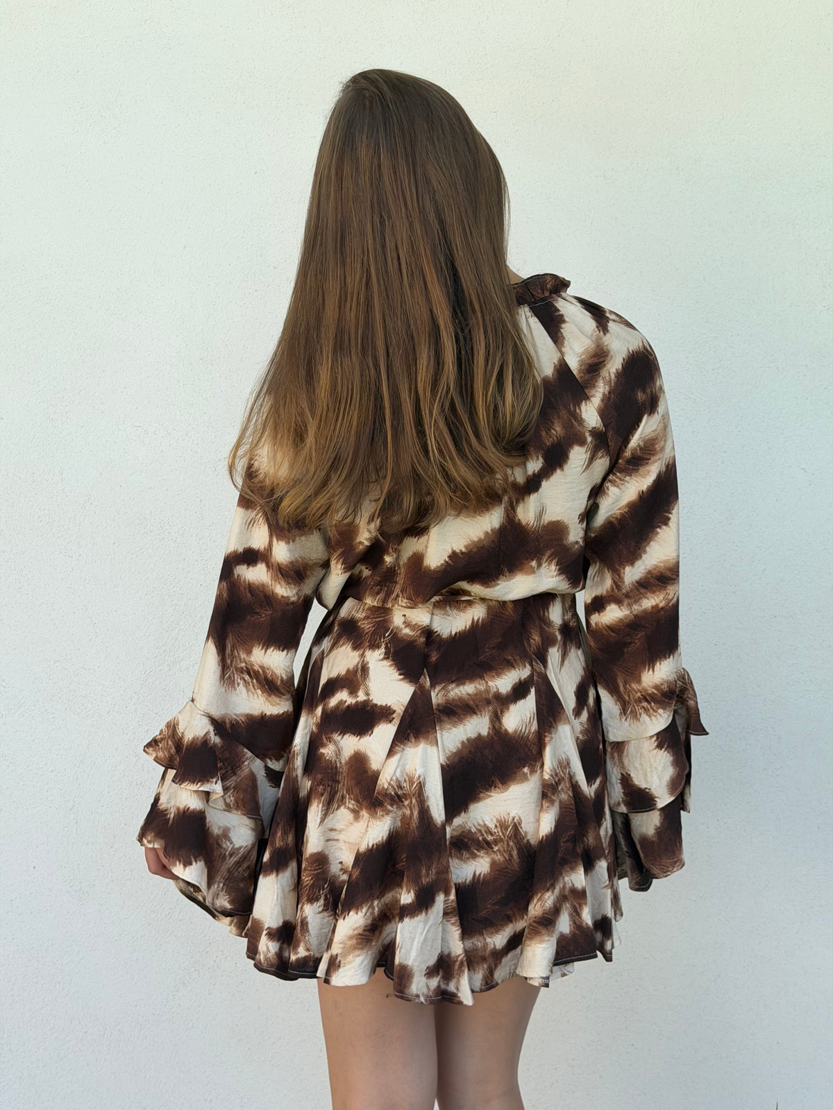 ROBE | LÉANE MARRON ET BEIGE
