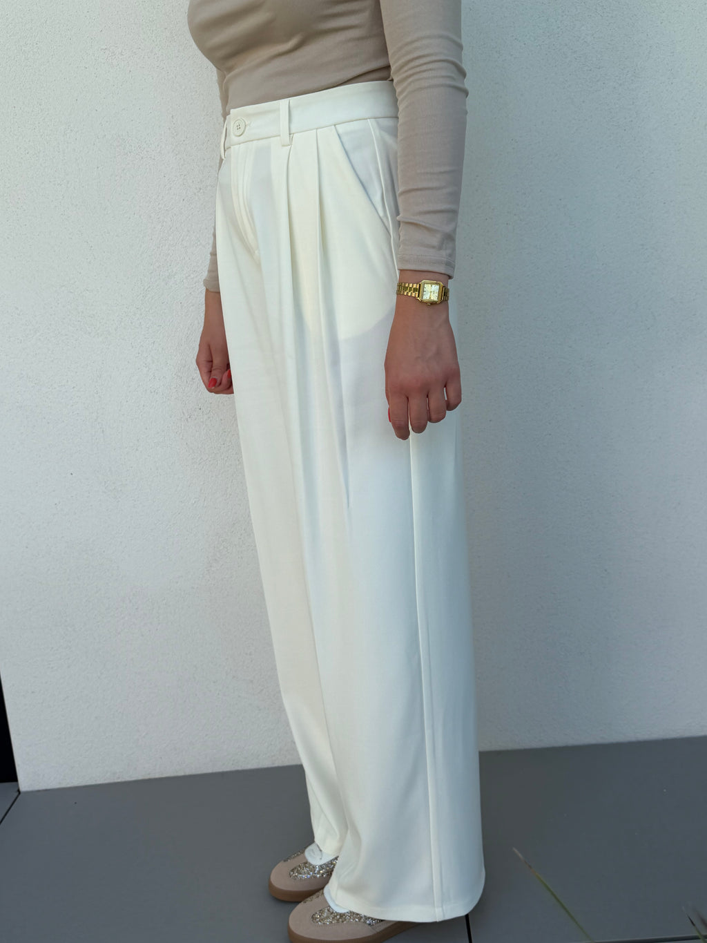 PANTALON DE TAILLEUR | EMIE ÉCRU