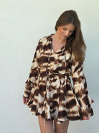 ROBE | LÉANE MARRON ET BEIGE
