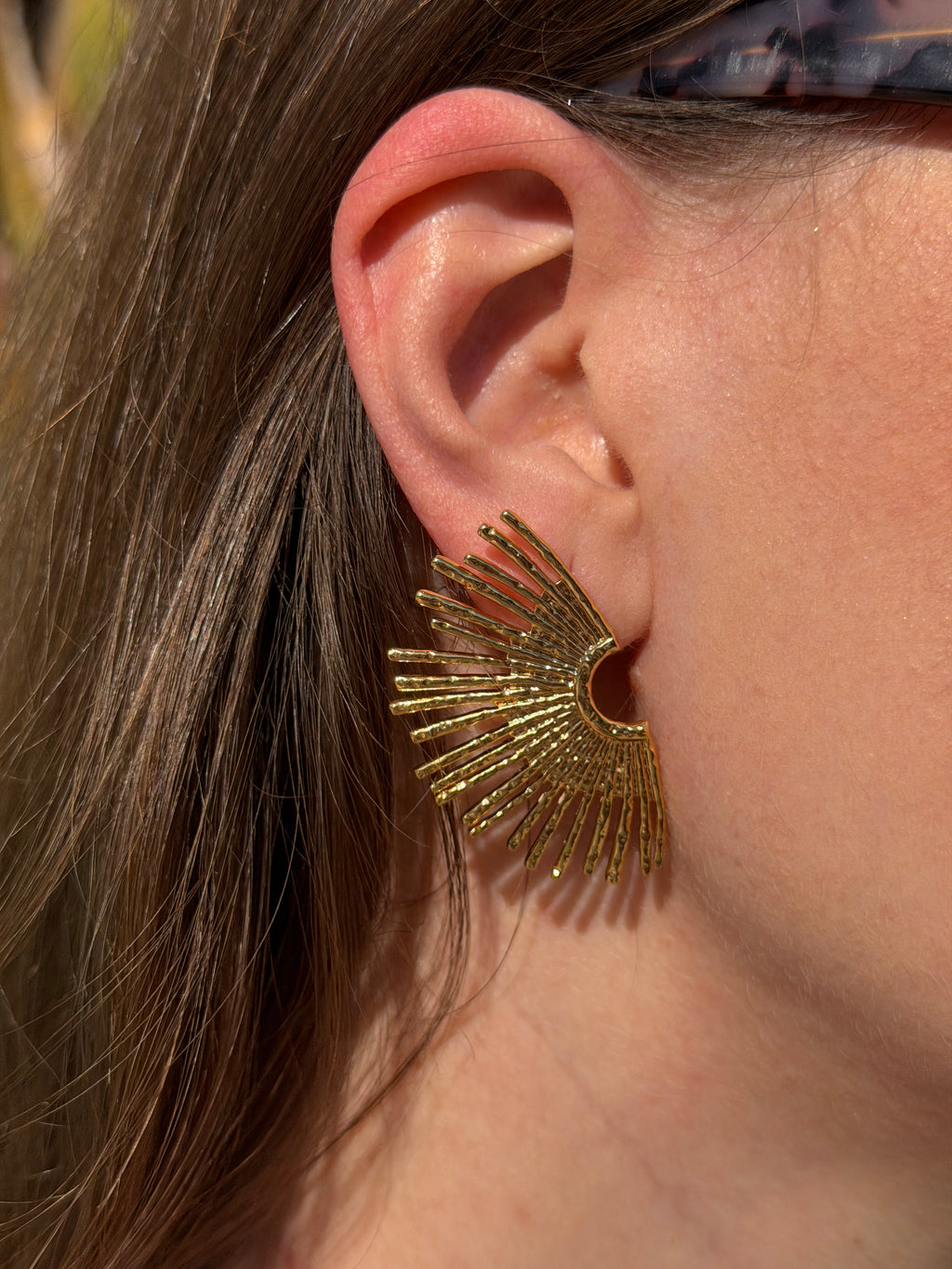 BOUCLES D'OREILLES SOLEIL DORÉES
