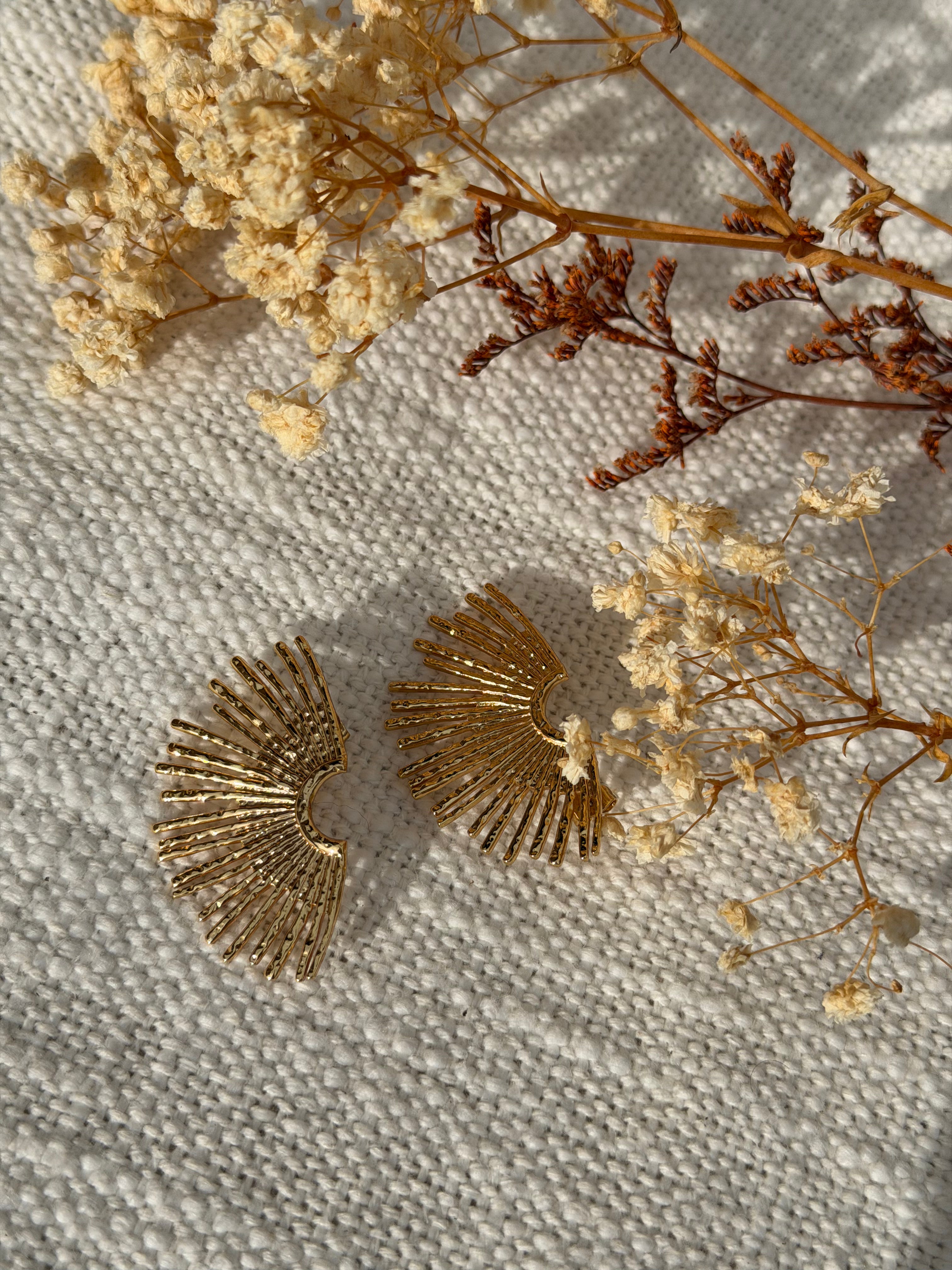 BOUCLES D'OREILLES SOLEIL DORÉES