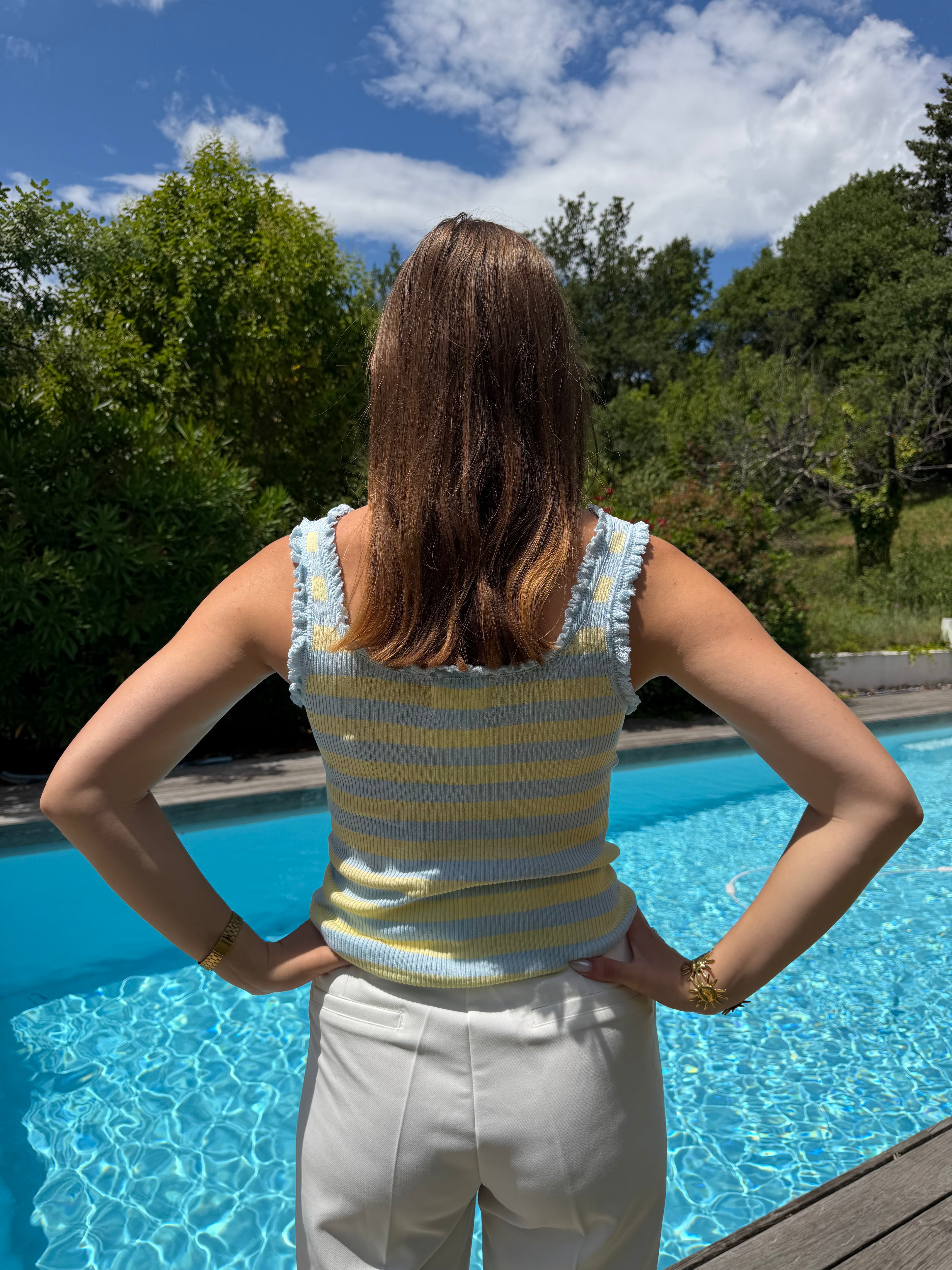 DÉBARDEUR | MARINIÈRE JAUNE