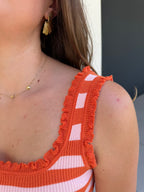 DÉBARDEUR | MARINIÈRE ORANGE