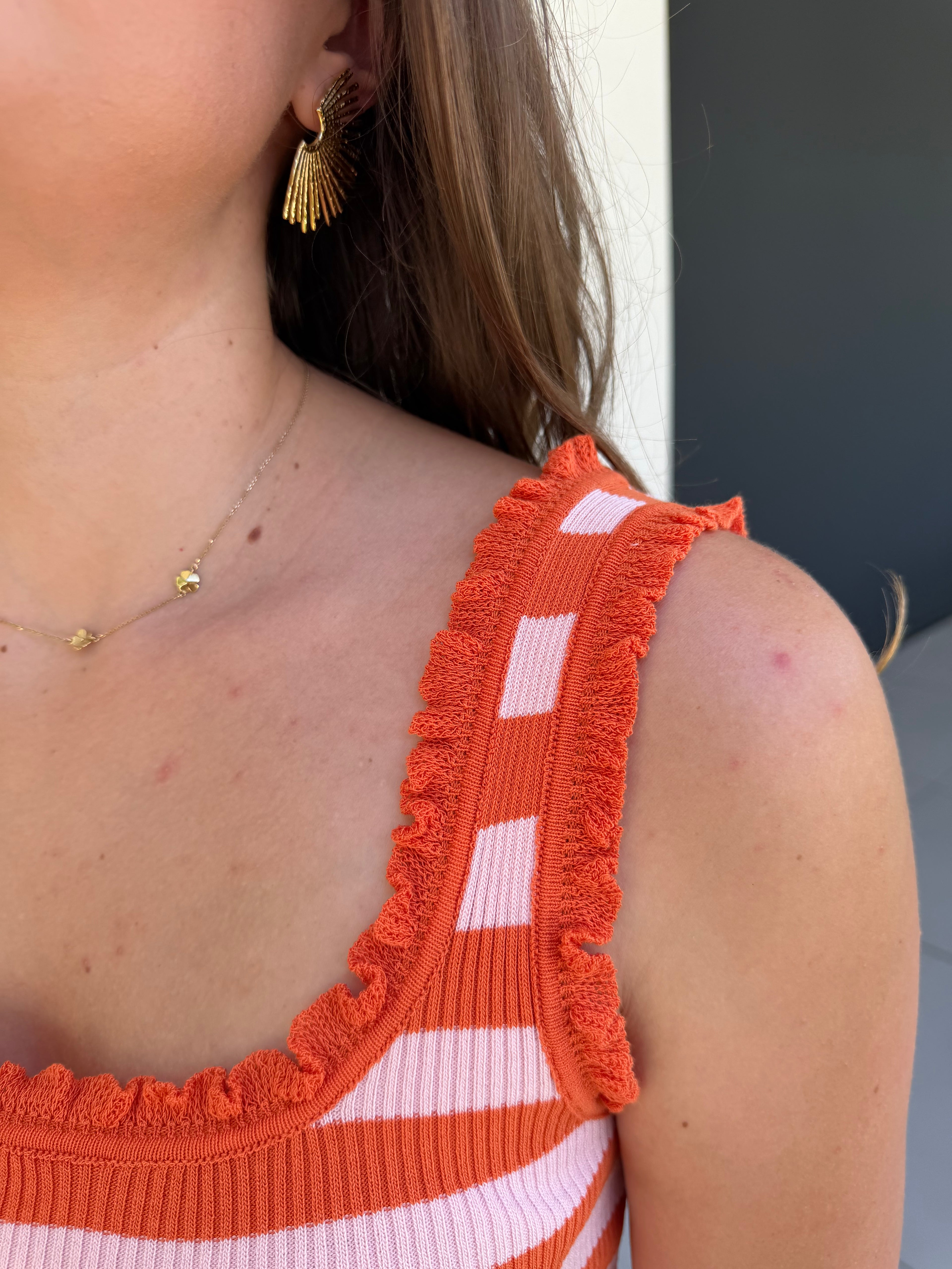 DÉBARDEUR | MARINIÈRE ORANGE