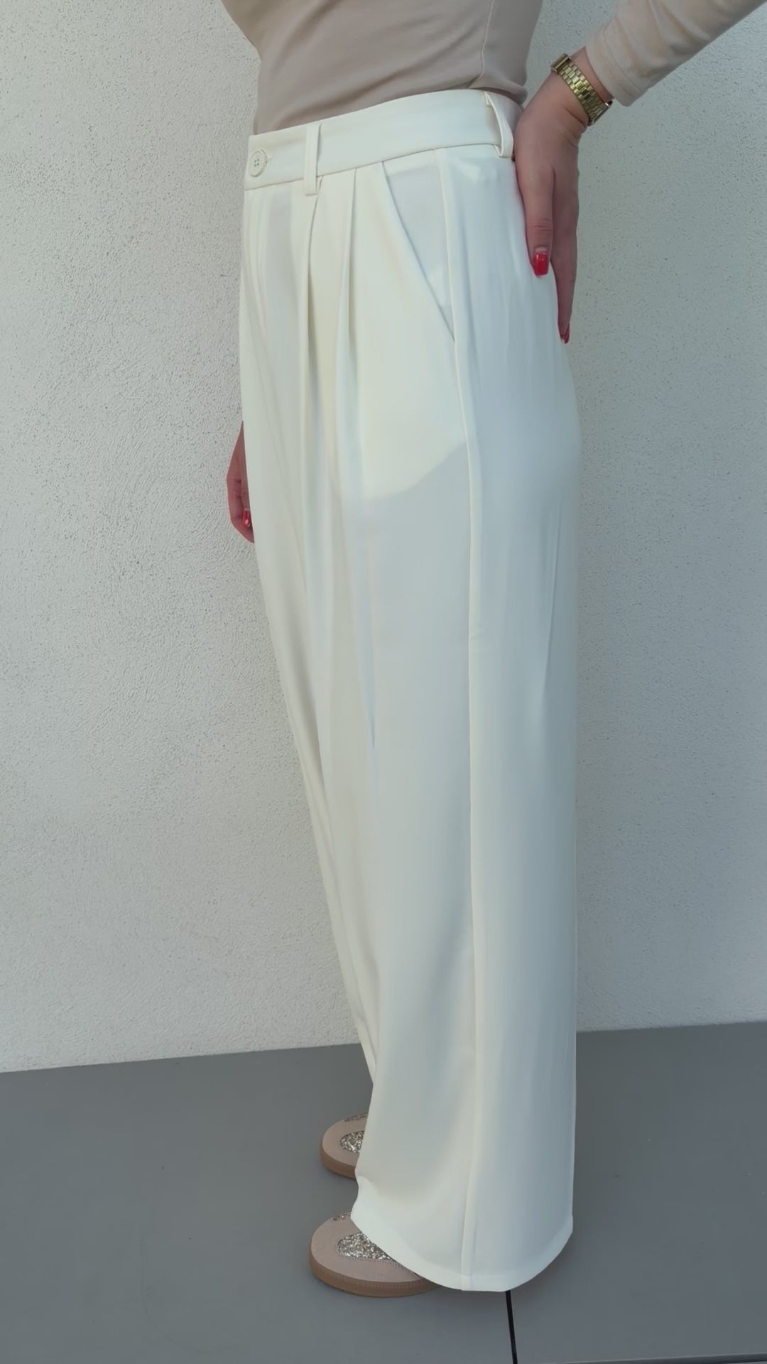 PANTALON DE TAILLEUR | EMIE ÉCRU