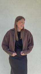 BLOUSON | ALICE MARRON FONCÉ