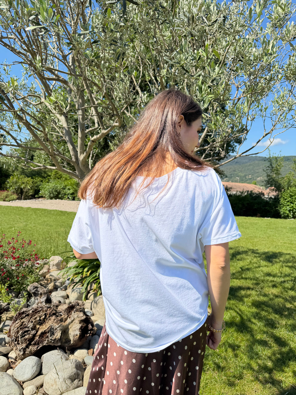 tee shirt oversize blanc style décontracté pour femme