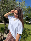 tee shirt oversize blanc style décontracté pour femme